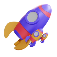 3d icono ilustración cohete espacial