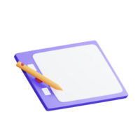 tablet de caneta de ilustração de ícone 3d png