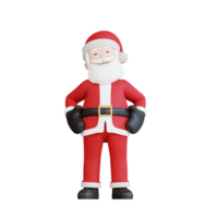 kerstman mascotte 3d karakter lachen png