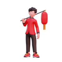 3d character illustration chinese new year png