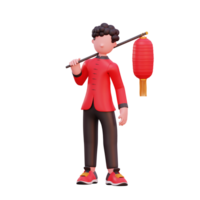 ilustración de personaje 3d año nuevo chino png