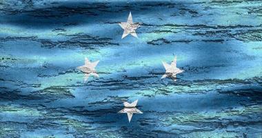 Micronesia flag - realistic waving fabric flag photo