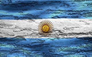bandera argentina - bandera de tela que agita realista foto