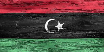 3D-Illustration of a Libya flag - realistic waving fabric flag photo