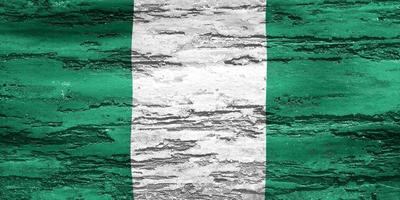 Ilustración 3d de una bandera de nigeria - bandera de tela ondeante realista foto