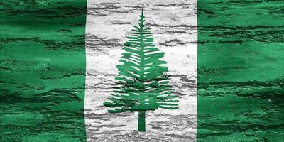 3D-Illustration of a Norfolk Island flag - realistic waving fabric flag photo