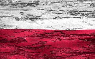 3D-Illustration of a Poland flag - realistic waving fabric flag photo