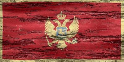 3D-Illustration of a Montenegro flag - realistic waving fabric flag photo
