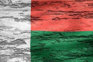 3D-Illustration of a Madagascar flag - realistic waving fabric flag photo