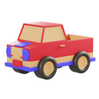 3d illustration pickup car object png