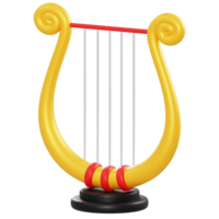 objeto de harpa de ilustração 3D png