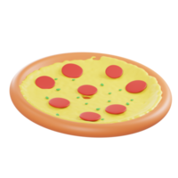 illustrazione 3d delizioso oggetto pizza