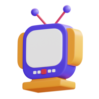 3D-Icon-Illustration Fernsehen png