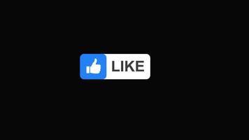 Like Icon. Like Button with mouse cursor transparent background with Alpha Channel video