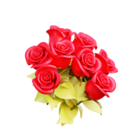 oggetto del fiore della rosa del biglietto di S. Valentino 3d