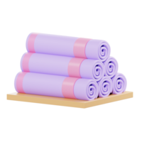 3D-Illustration Spa-Handtuch-Objekt png