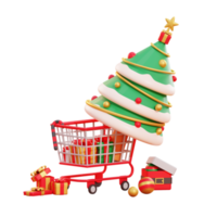 feliz natal modelo de banner de venda flash com enfeites de natal 3d png