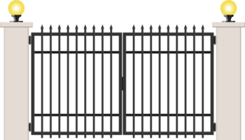 Concrete and steel gate clip art png