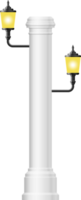 lâmpada de rua vintage isolada em branco png