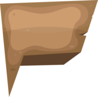 bocadillo de diálogo de madera en estilo de dibujos animados png