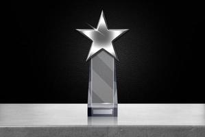 Star shaped award design and blank award template photo