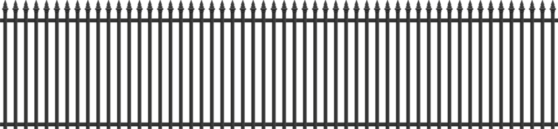 Realistic steel fence png