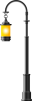 Black realistic street light clip art png