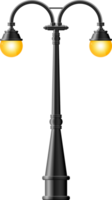 Black realistic street light clip art png