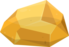 Gold stones and boulders in cartoon style png