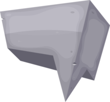 bocadillo de diálogo de piedra en estilo de dibujos animados png