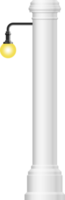 Lampadaire vintage isolé sur blanc png