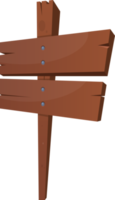 letrero de madera en estilo de dibujos animados png