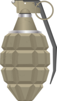 Realistic hand grenade isolated on white background png