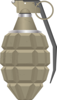 grenade à main réaliste isolée sur fond blanc png