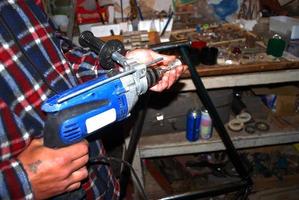 electric drill in hand photo