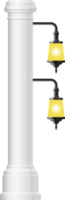 lámpara de calle vintage aislada en blanco png