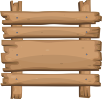 Wooden board in cartoon style png