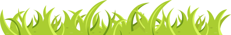 Green grass and leaves in cartoon style png