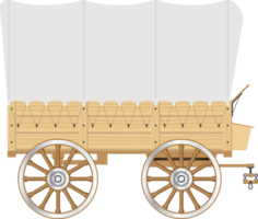 wilde westen wagen vectorillustratie png