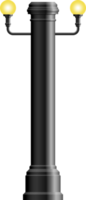 Realistic vintage street lamp made from steel png