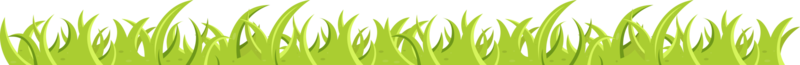erba verde e foglie in stile cartone animato