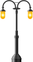 Black realistic street light clip art png