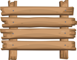 tavola di legno in stile cartone animato png