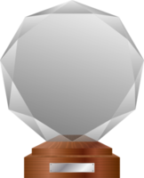 illustration de vecteur de trophée en verre isolé