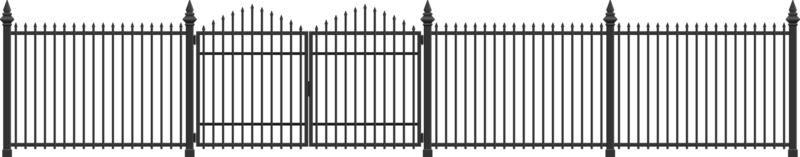 puerta y valla de acero png