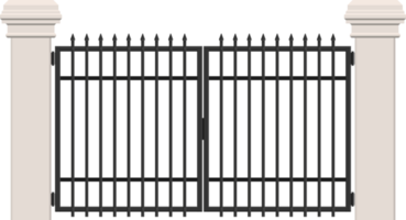 Concrete and steel gate clip art png