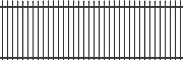 Realistic steel fence png