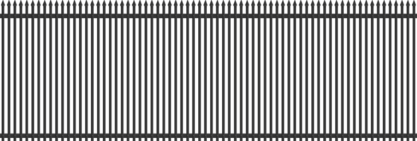 Realistic steel fence png