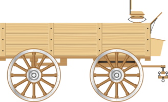 Ilustración de vector de vagón salvaje oeste png