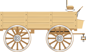 wilde westen wagen vectorillustratie png